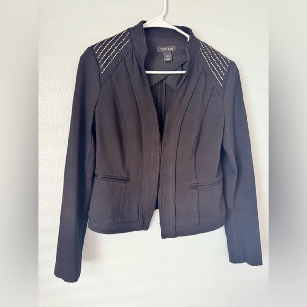 White House Black Market Studded Black Jacket | Blazer Chic 6